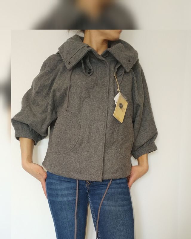 Cazadora Paño Gris Pull&Bear