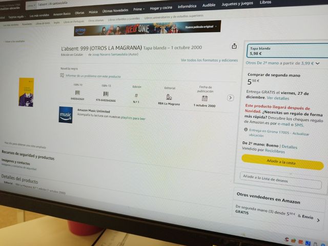 Llibre "L'absent" de J. N Santaeulalia