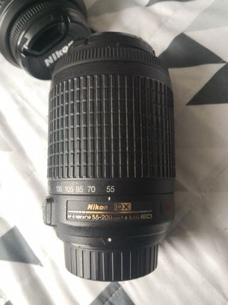 Camara Nikon D5500 con objetivos