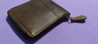 Billetera piel/vintage c cremallera