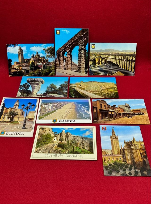 LOTE DE POSTALES ANTIGUAS DE CIUDADES DE