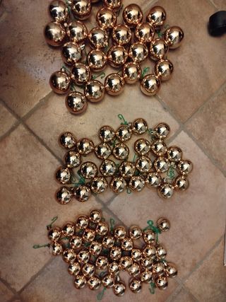 Palline di Natale oro 3 misure