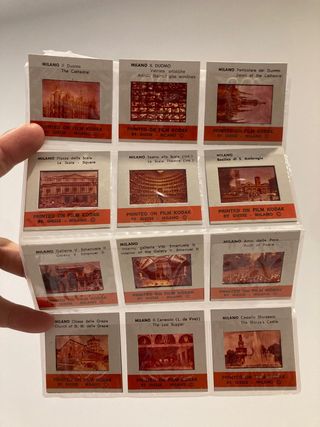 Set diapositivas retro años 60-70 de Milan