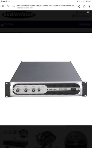 Etapa JBSYSTEMS Modelo C3 1800 3 canales