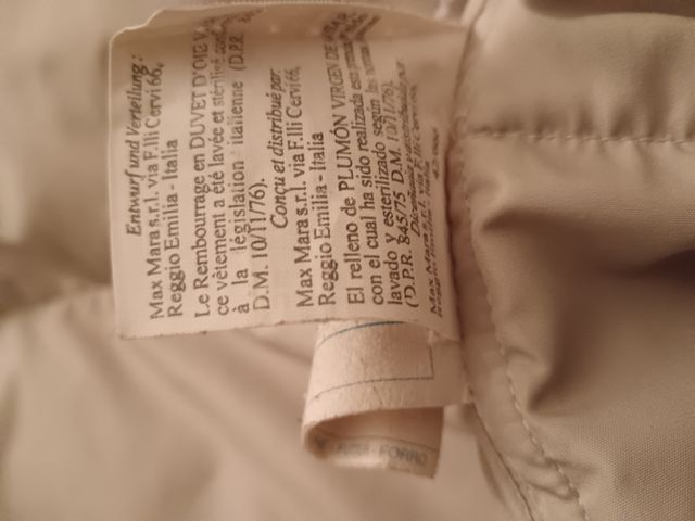 Piumino Max Mara grigio perla