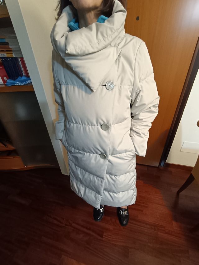 Piumino Max Mara grigio perla