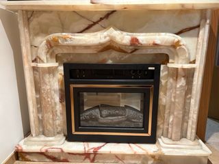 Chimenea electrica marmol