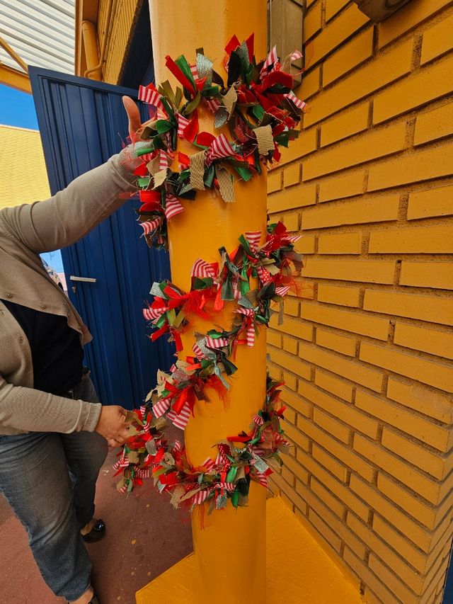 Colgantes de lazos Manualidades Navidad