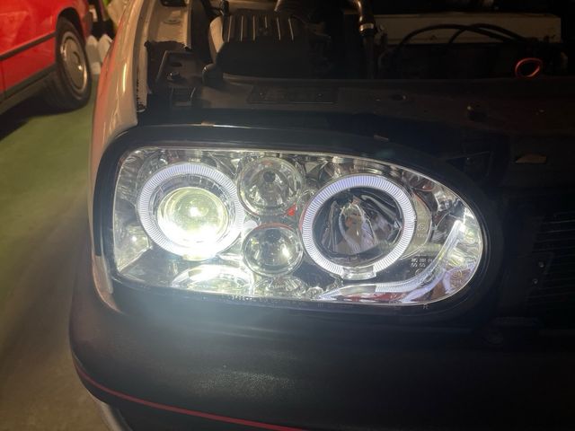 Faros angel eyes vw golf mk3 