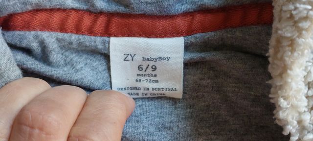 Casaco Bege Zippy 6-9 meses