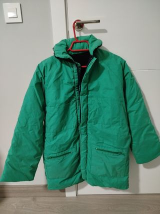 Chaquetón reversible verde y negro