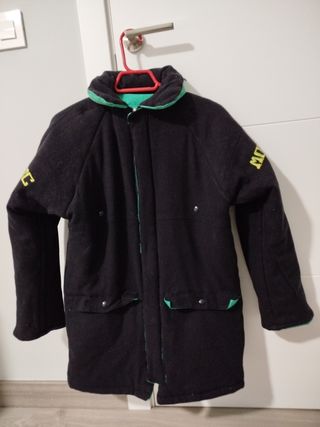 Chaquetón reversible verde y negro