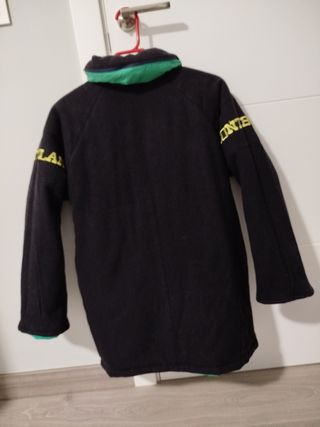 Chaquetón reversible verde y negro