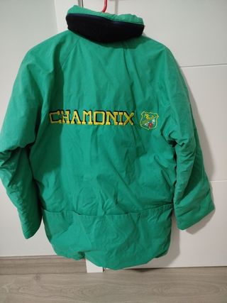 Chaquetón reversible verde y negro