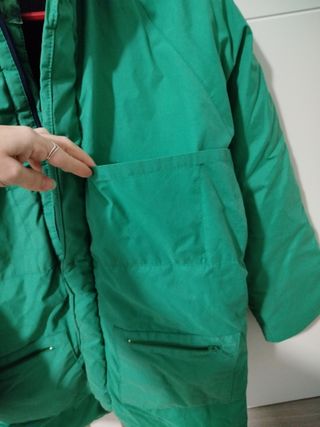 Chaquetón reversible verde y negro