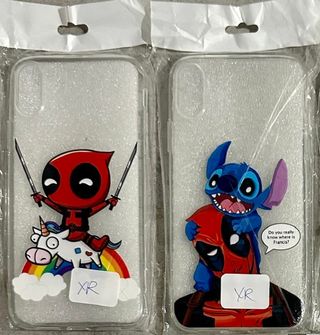 2 Fundas iPhone XR > Deadpool y Stitch