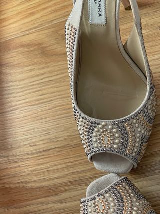 Zapato destalonado piel con tachuelas