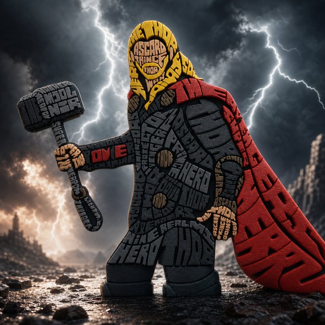 Thor - Caligrama 3D
