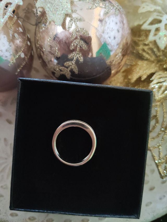 NUEVO Anillo plata chapado Platino y circonitas