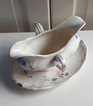 Fuente de loza San Claudio + sopera