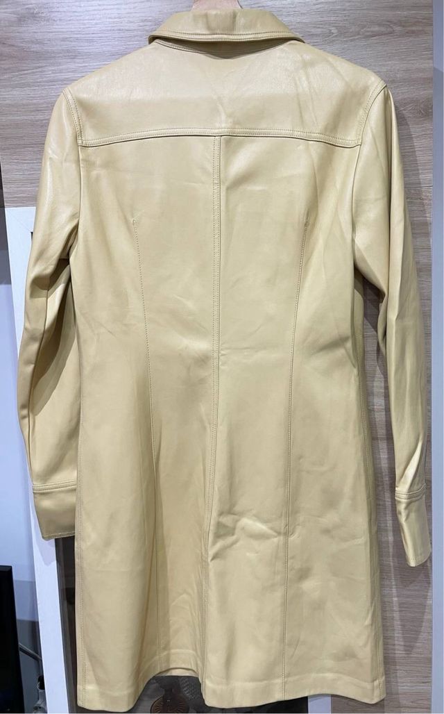 Vestido camisero piel mango