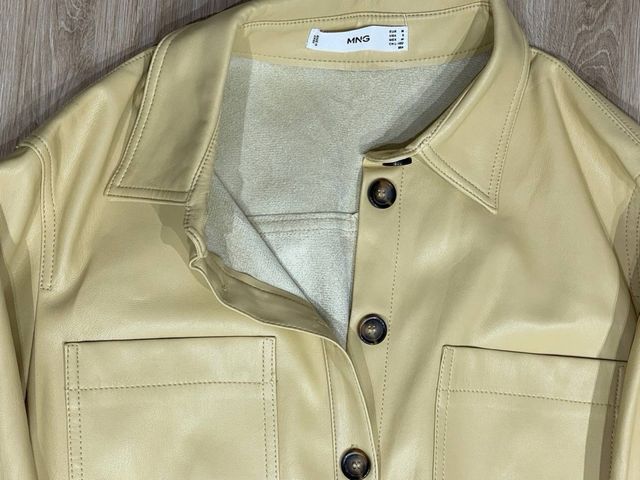 Vestido camisero piel mango