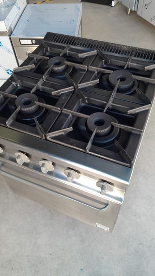 cocina industrial fagor 4 fuegos con horno