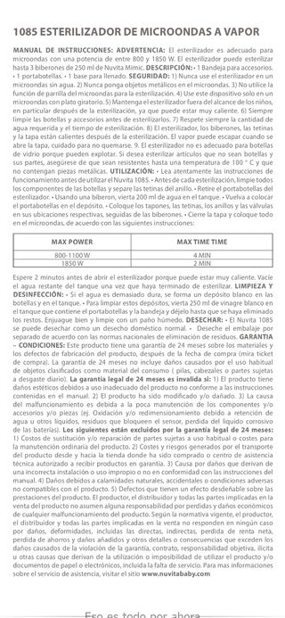 Esterilizador de biberones