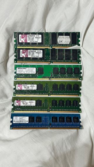 Memorias RAM 512MB de ordenadores