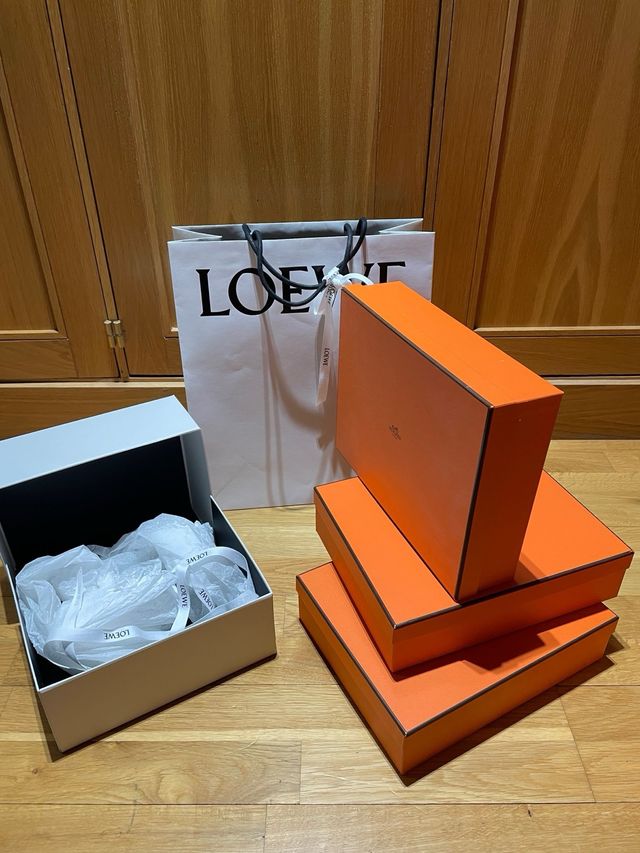 Cajas vacias y bolsas HERMES JO MALONE CARTIER CHA
