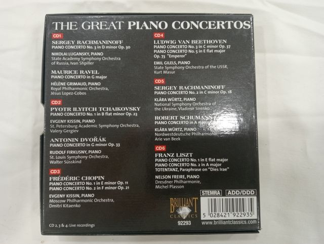 The greath piano cocertos