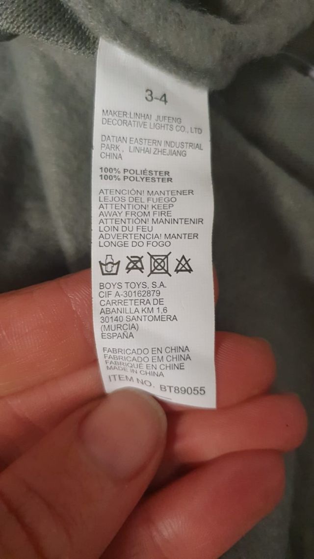 disfraz elefante 3 años