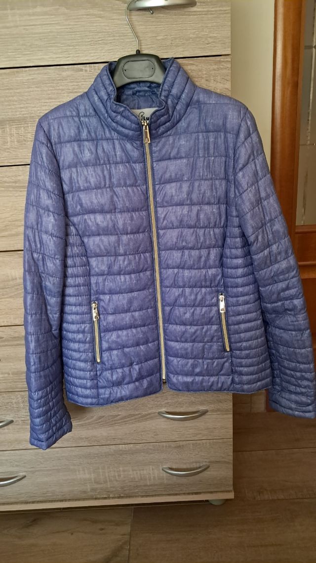 Piumino donna color jeans
