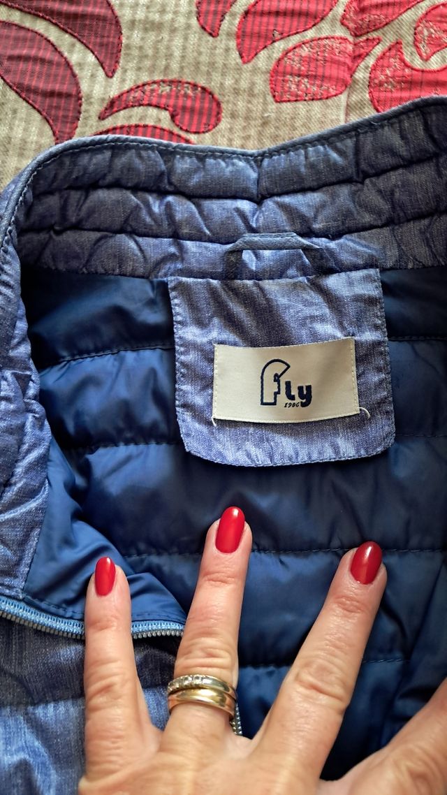 Piumino donna color jeans