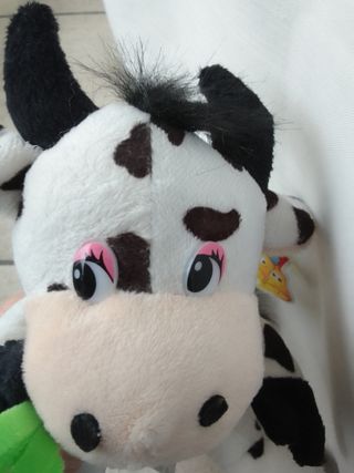 Peluche Mucca bianca enera