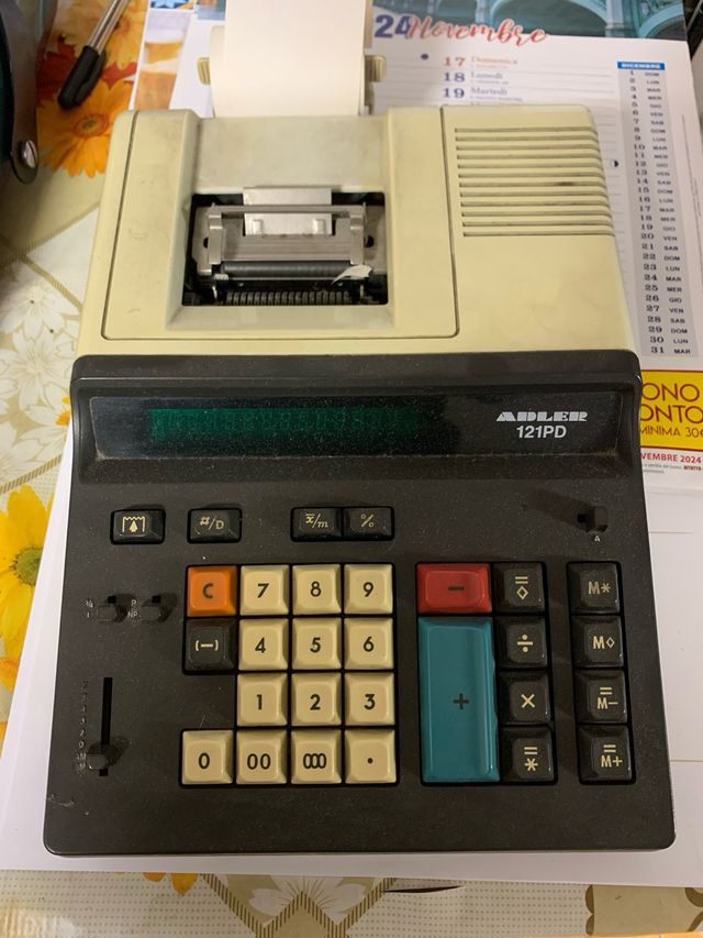 Calcolatrice Adler 121 PD anni 80