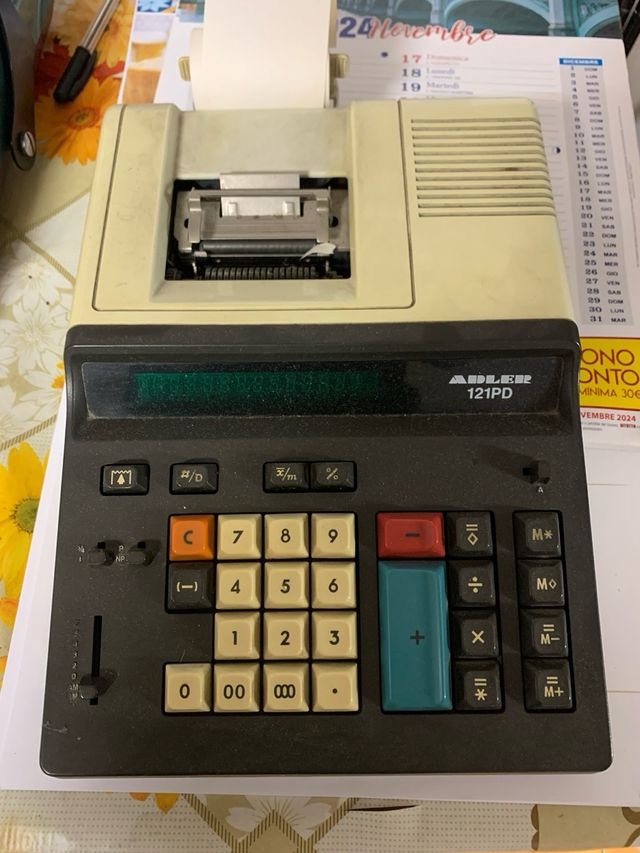Calcolatrice Adler 121 PD anni 80