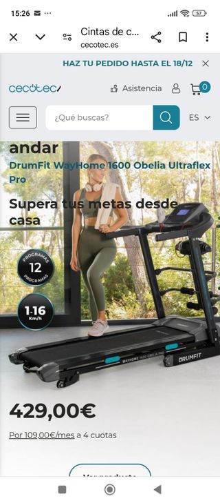 Cinta de andar cecotec