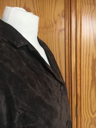 Cazadora piel ante nobuck talla 40