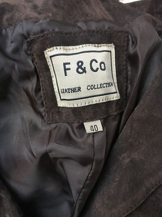 Cazadora piel ante nobuck talla 40
