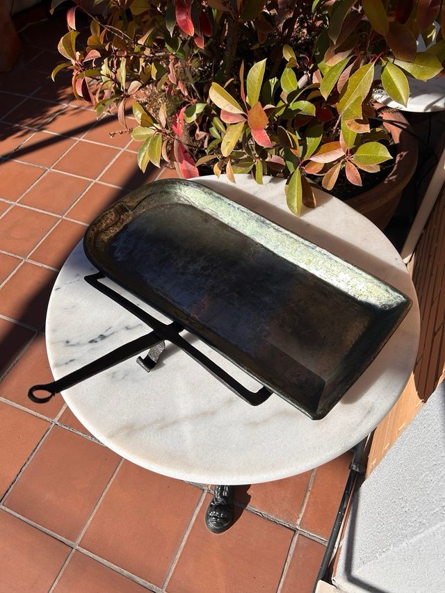 Grelhador de cobre francês antigo