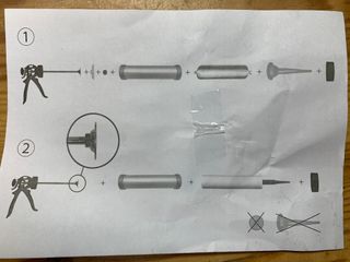 Pistola para cartuchos silicona