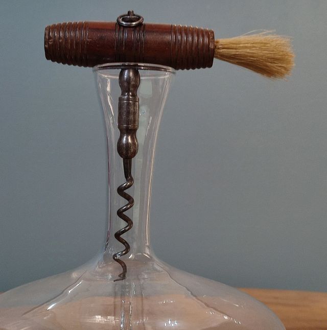 Cavatappi sacacorchos vintage ferro legno pennello