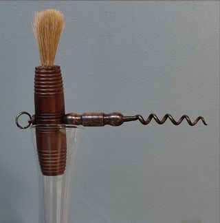 Cavatappi sacacorchos vintage ferro legno pennello