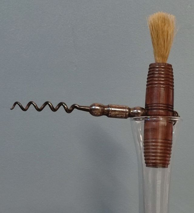 Cavatappi sacacorchos vintage ferro legno pennello