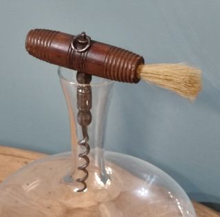 Cavatappi sacacorchos vintage ferro legno pennello