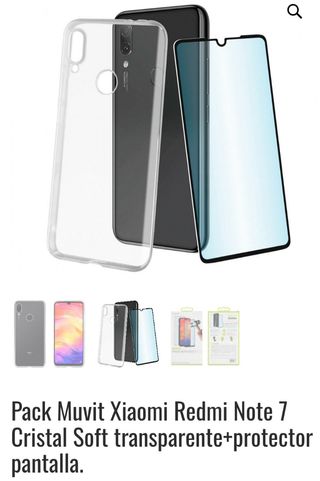 Funda y pantalla protectora redmi note 7