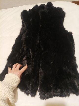 Chaleco de piel de conejo