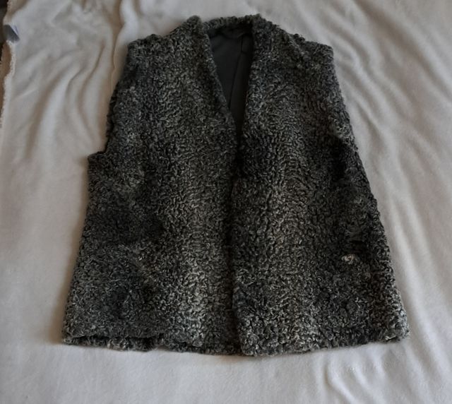 Gilet astrakan grigio 