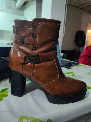 Botines piel mujer